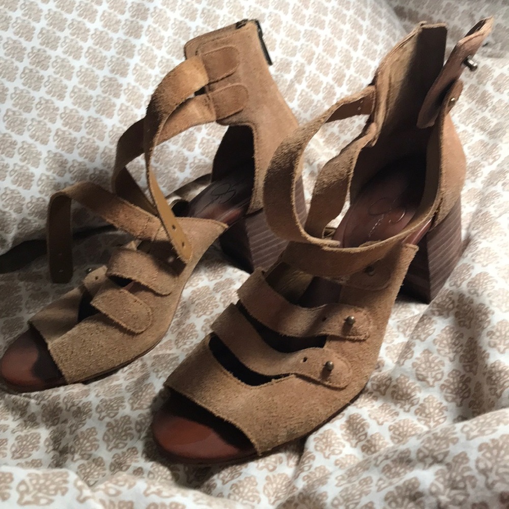 Jessica Simpson Tan Suede Sandals